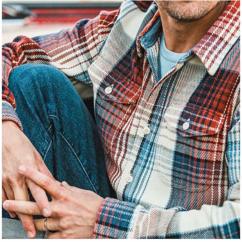 Outerknown Blanket Shirt Henna M - Picture 3 of 10